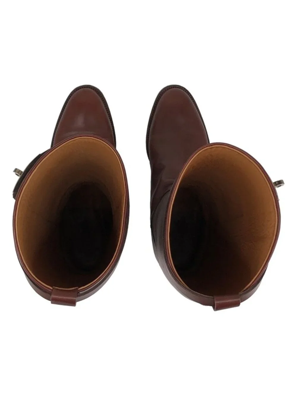 Hermes Kelly Leather Jumping Long Boots Brown